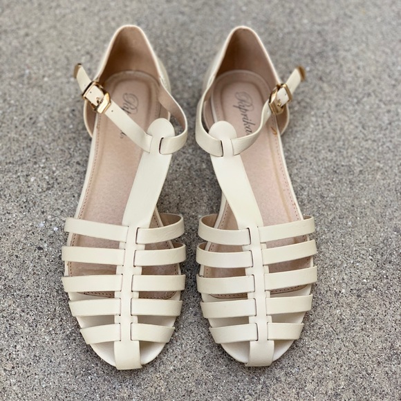 Paprika Gladiator Cage Ankle Strap Sandals